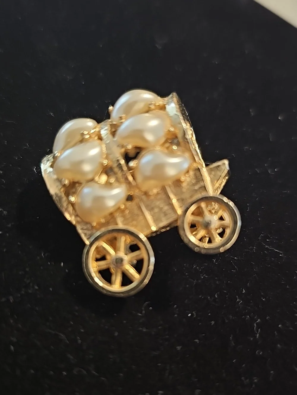 Gold Pearl Cart Brooch – Women's Fashion Jewelry
